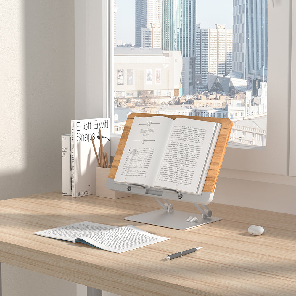 UPERGO BG-2S 360° Rotating Book Stand ABS+Aluminum Alloy Adjustable Book Holder for Reading UPERGO BG-2S 360° Rotating Book Stand ABS+Aluminum Alloy Adjustable Book Holder for Reading